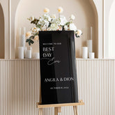 Black Acrylic Wedding Sign